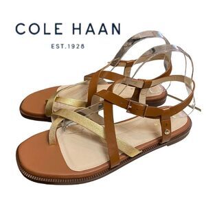 COLE HAAN Women's Wilma Strappy Gold/Tan Sandals NEW 10 (9.5-ish)